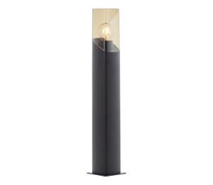 Brilliant - Vonkajšia lampa MINOU 1xE27/10W/230V 60 cm IP44 čierna/dymová 44312/93