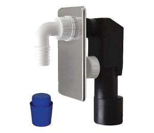 Bruckner - Práčkový sifón na podomietkovú inštaláciu DN40/50 leštená nerez 168.023.3