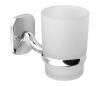 Aqualine - Nástenný stojanček na zubné kefky RUMBA mliečne sklo/lesklý chróm RB104