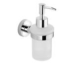 Aqualine - Nástenný dávkovač mydla SAMBA 150 ml mliečne sklo/lesklý chróm SB119