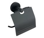 Aqualine - Držiak toaletného papiera s krytom SAMBA čierna SB207