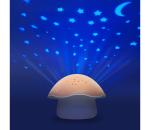 PABOBO - Projektor s melódiou STAR MUSHROOM 3xAA lososová SP02M-P