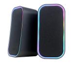 USB Reproduktory s RGB podsvietením 2x3W/5V čierna OGG135