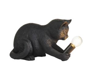 Endon 107390 - Stolná lampa KITTEN 1xE14/7W/230V čierna 107390