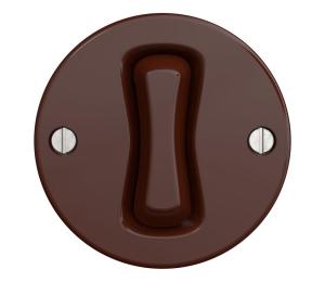 lap - Retro schodiskový vypínač bez rámika č. 6 hnedá H/V1/6