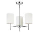 Endon 56642 - Luster na tyči BRIO 3xE14/40W/230V lesklý chróm/biela 56642