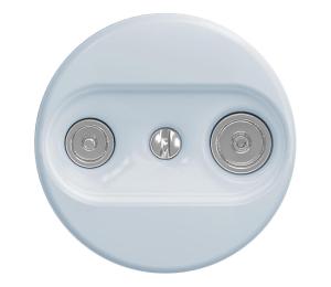 lap - Retro účastnícka zásuvka TV+R (koncová) bez rámika modrá M/TV/K