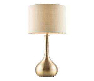 Endon 61191 - Stmievateľná stolná lampa PICCADILLY 1xE14/40W/230V mosadz/béžová 61191