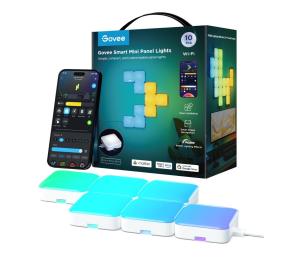 Govee - 10x mini RGBIC Wi-Fi panely, inteligentné ovládanie H8069C01