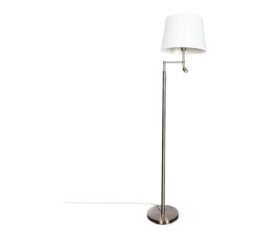 ByRydens 1988780-5504-LED Stojacia lampa ORLANDO 1xE27/5W/230V+LED/3W biela/bron 1988780-5504