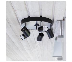 ByRydens 4200730-5002 - Bodové svietidlo CORRECT 5xGU10/7W/230V čierna 4200730-5002