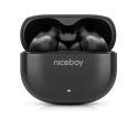 Niceboy Pins 4 - Bezdrôtové slúchadlá s ANC, 400 mAh + 2x 50 mAh, IPX4, čierne pins-4-black