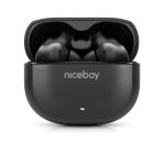 Niceboy Pins 4 - Bezdrôtové slúchadlá s ANC, 400 mAh + 2x 50 mAh, IPX4, čierne pins-4-black