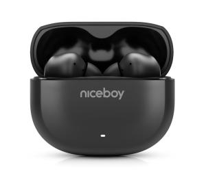 Niceboy Pins 4 - Bezdrôtové slúchadlá s ANC, 400 mAh + 2x 50 mAh, IPX4, čierne pins-4-black