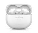 Niceboy Pins 4 - Bezdrôtové slúchadlá s ANC, 400 mAh + 2x 50 mAh, IPX4, biela pins-4-white