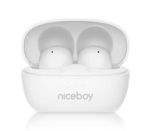 Niceboy Podsie 4 POP - Bezdrôtové slúchadlá 400 mAh + 2x 40 mAh IPX4 biela podsie-4-pop-white