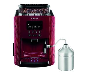 Krups - Automatický kávovar s nádobou na mlieko ESAL 1450W/230V červená EA816570