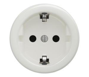 lap - Retro domová zásuvka bez rámu SCHUKO 230V/16A biela K/ZS