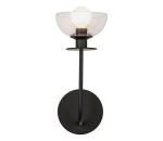 Elstead Alora Mood ALM-SYLVIA-1WB-BK-CL - Nástenná lampa SYLVIA 1xE14/40W/230V čierna ALM-SYLVIA-1WB-BK-CL