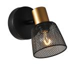 Prezent  - Nástenné bodové svietidlo DAYTONA 1xE14/40W/230V čierna/zlatá