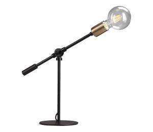 ONLI - Stolná lampa ASTE 1xE27/15W/230V 45 cm čierna/zlatá 4879/LGN