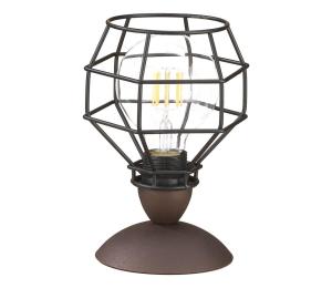 ONLI - Stolná lampa SPIDER 1xE27/15W/230V 23 cm čierna/hnedá 4859/L