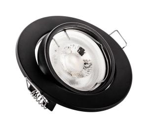 Podhľadové svietidlo 1x GU10/MR16/10W/230V, priemer 9 cm, čierne 5903271845965