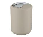 WENKO 21221100 - Odpadkový kôš BRASIL 14x21 cm béžový/lesklý chróm 21221100