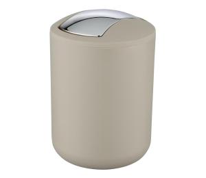 WENKO 21221100 - Odpadkový kôš BRASIL 14x21 cm béžový/lesklý chróm 21221100
