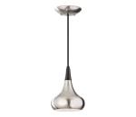 Elstead Feiss FE-BESO-P-S-BS - Závesné svietidlo na lanku BESO 1xE27/60W/230V matný chróm/čierna FE-BESO-P-S-BS