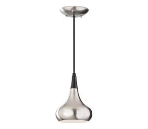 Elstead Feiss FE-BESO-P-S-BS - Závesné svietidlo na lanku BESO 1xE27/60W/230V matný chróm/čierna FE-BESO-P-S-BS