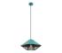 Redo 01-3006 - Závesný luster na lanku GRILL 1xE27/42W/230V priemer 39,6 cm čierna/tyrkysová 01-3006
