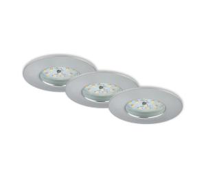 Briloner 7231-039 - SADA 3x stmievateľných LED kúpeľňových podhľadových svietidiel LED/5,5W/230V IP44 7231-039