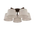 Brilagi - Prisadený luster LATTE 5xE27/60W/230V borovica/krémová 11578