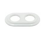 Bohemia-Design - Porcelánový retro dvojitý rámik biely 12359360