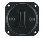 Bohemia-Design - Porcelánový retro dvojitý vypínač bez rámčeka č. 6 čierny 12359377