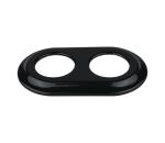 Bohemia-Design - Porcelánový retro rámček, dvojitý, čierny 12359359