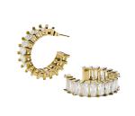 Furiosa Blyštivé oceľové náušnice so zirkónmi Opulent SE-OPULENT-G