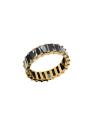 Furiosa Pozlátený prsteň s čiernymi kubickými zirkónmi Crush Noir SR-CRUSHNOIR-G 54 mm