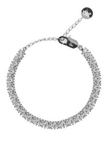 Furiosa Blyštivý oceľový náramok so zirkónmi Gatsby SB-GATSBY-S