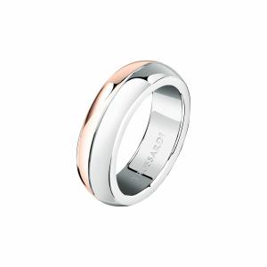 Trussardi Slušivý bicolor prsteň pre mužov T-Steel TJAXV410 61 mm