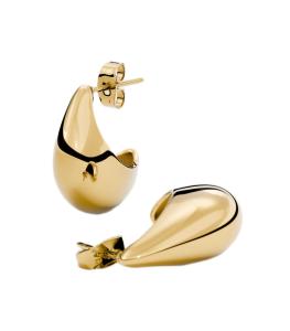 Furiosa Elegantné pozlátené náušnice Teardrop SE-CLAWEARING-G