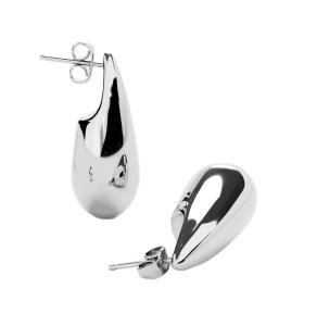 Furiosa Moderné oceľové náušnice Teardrop Drip SE-DRIP-S