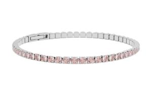 Furiosa Tenisový náramok s ružovými kryštálmi Swarovski SB-ROSALINETENNIS-S 17 cm