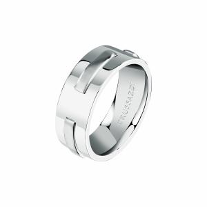 Trussardi Slušivý oceľový prsteň pre mužov T-Steel TJAXV420 65 mm