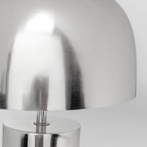 Kare stolová lampa Loungy, chróm, oceľ, výška 38 cm