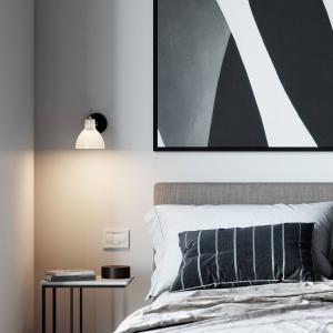 Rotaliana Luxy H0 Glam nástenná lampa čierna/biela, sklo