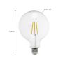 Arcchio LED guľová žiarovka, G125 E27 3,8 W, 2700 K, 806 lm