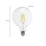 Arcchio LED guľová žiarovka, G125 E27 3,8 W, 2700 K, 806 lm