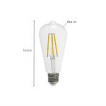 Arcchio LED rustikálna žiarovka, E27 3,8 W, číra, 2700 K, 806 lm